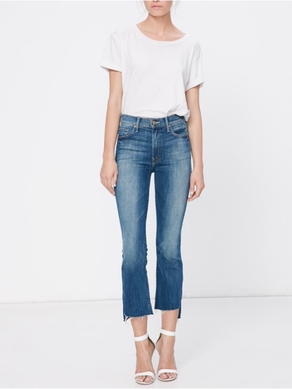 Mother Insider Crop Step Fray Jeans